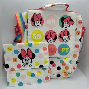 Minnie Mouse Lunch Tote & Reusable Sandwich Bag, NWOT.